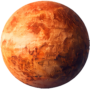 Planète Mars visible dans le ciel