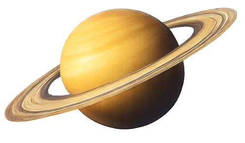 Planète Saturne visible dans le ciel